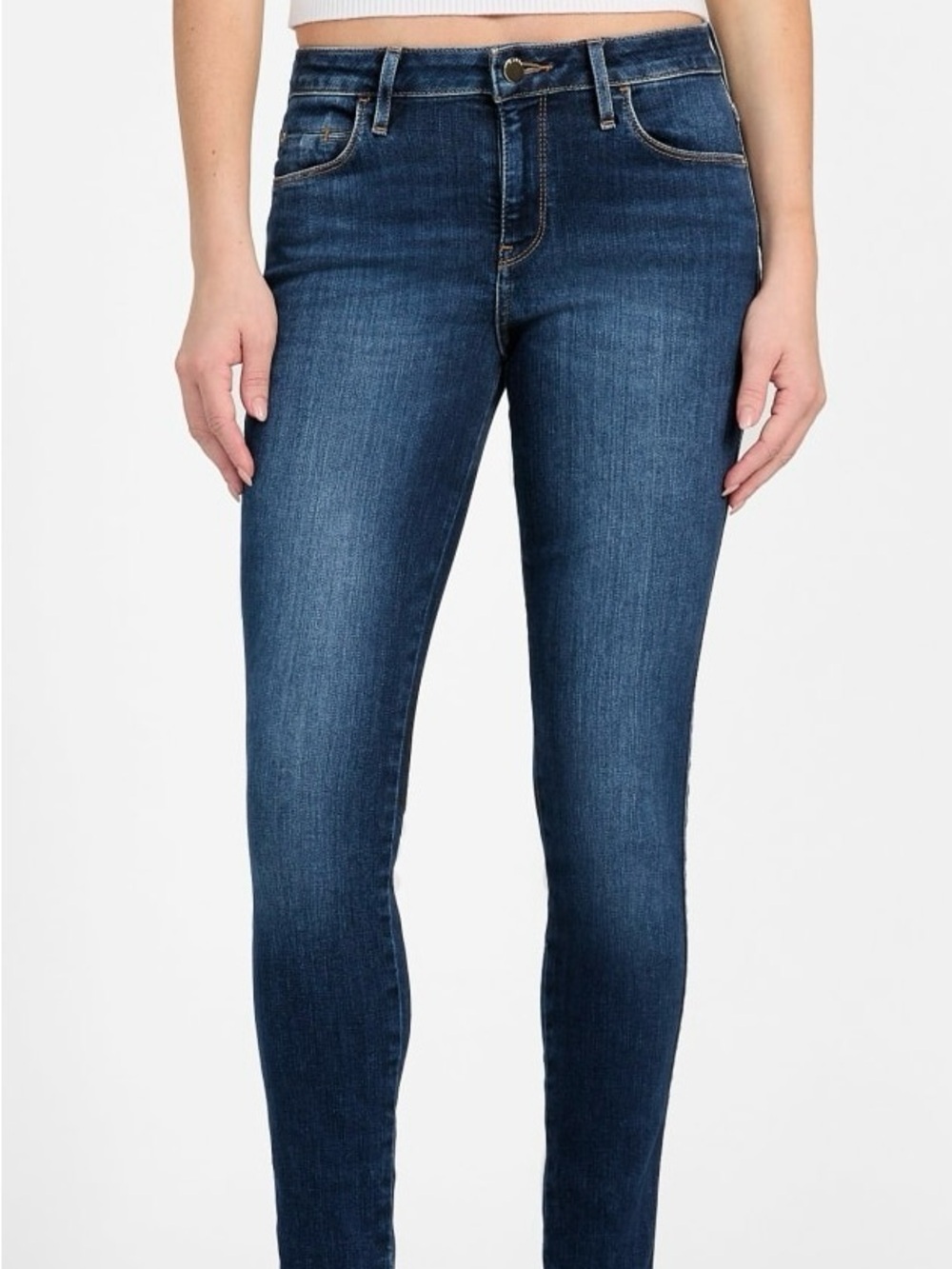 Guess| Sexy Curve Dark Blue Denim Mid-Rise Stretch Skinny Jeans Sz 29 L